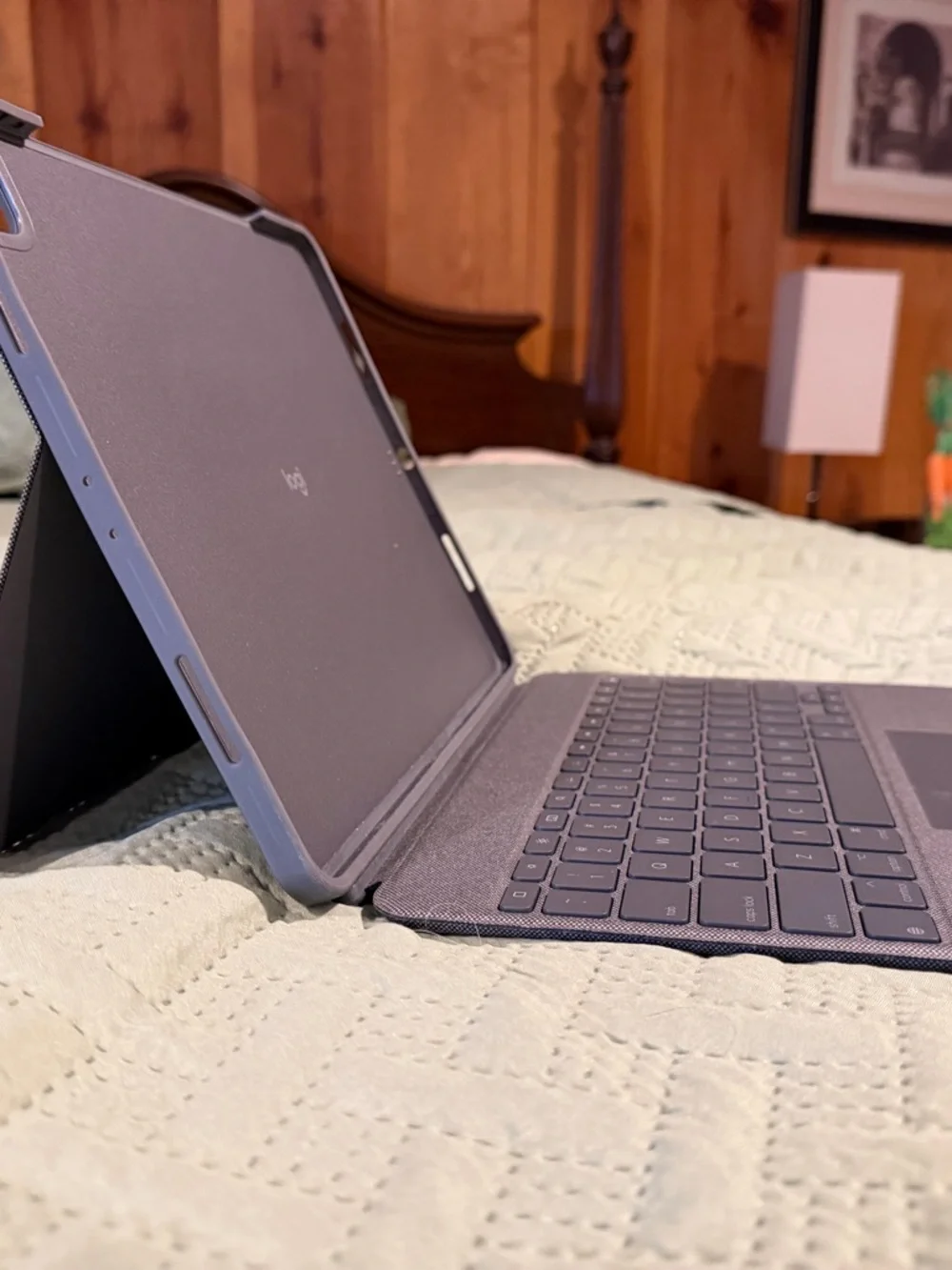 Logitech Dark Gray Wireless Keyboard Case with Trackpad